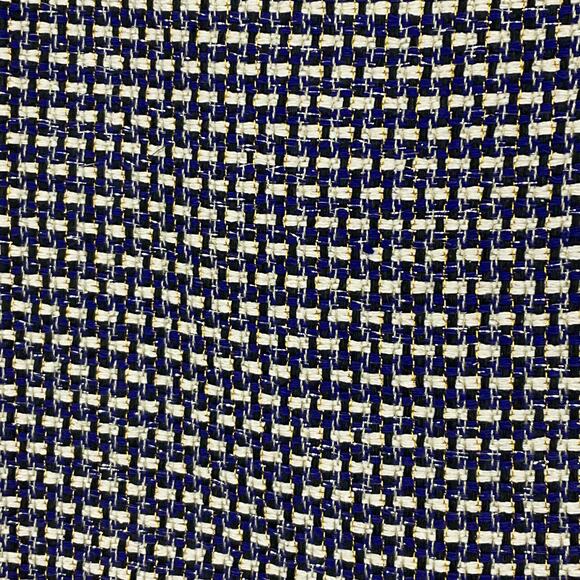 J CREW Womens Mini Skirt Tweed Silk Metallic Blue Black Postage Stamp Prep sz 6 - Picture 4 of 12